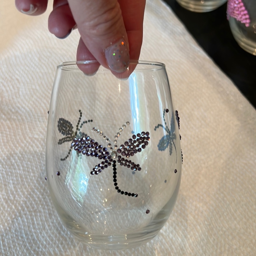 Stemless wine glass